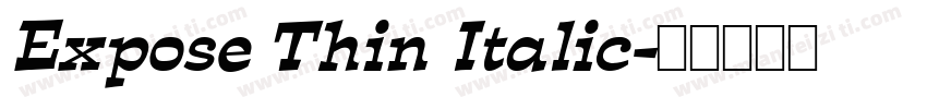 Expose Thin Italic字体转换
